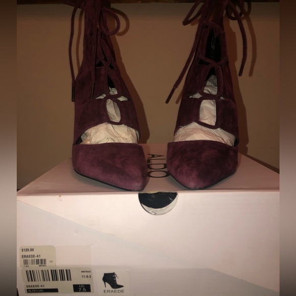 Aldo; suede lace-up bootie; very nice, classy and comfortable; very soft - Picture 15 of 15